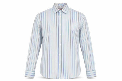 Ted Baker Men's Multicoloured Striped Long Sleeve Button-Up Shirt M