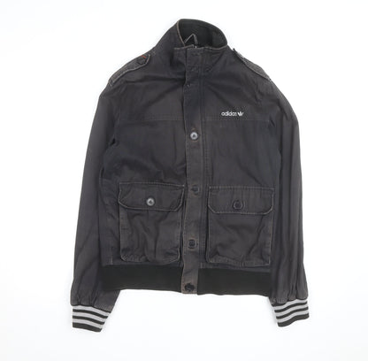 Adidas Originals Men's Black Bomber Jacket Size M Cotton Blend