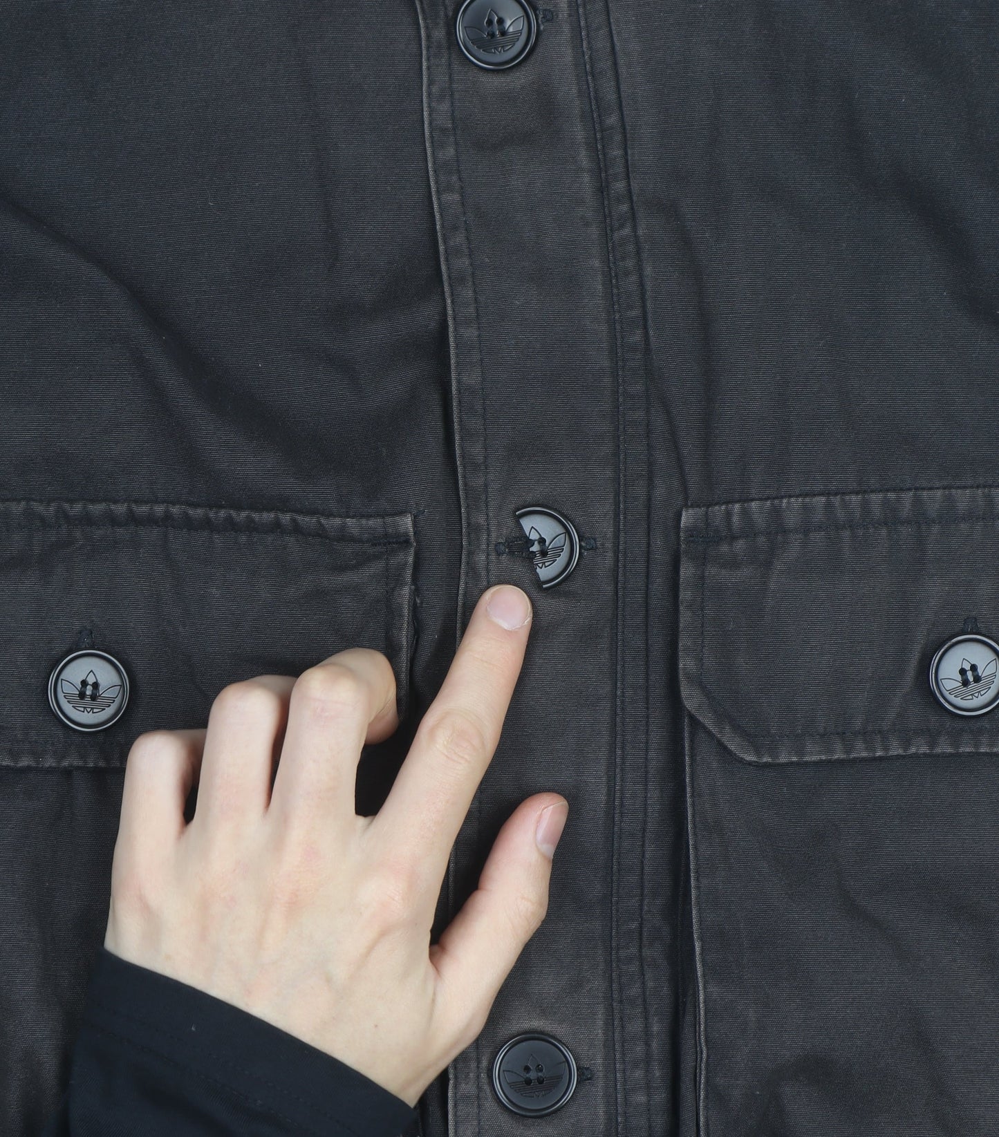 Adidas Originals Men's Black Bomber Jacket Size M Cotton Blend