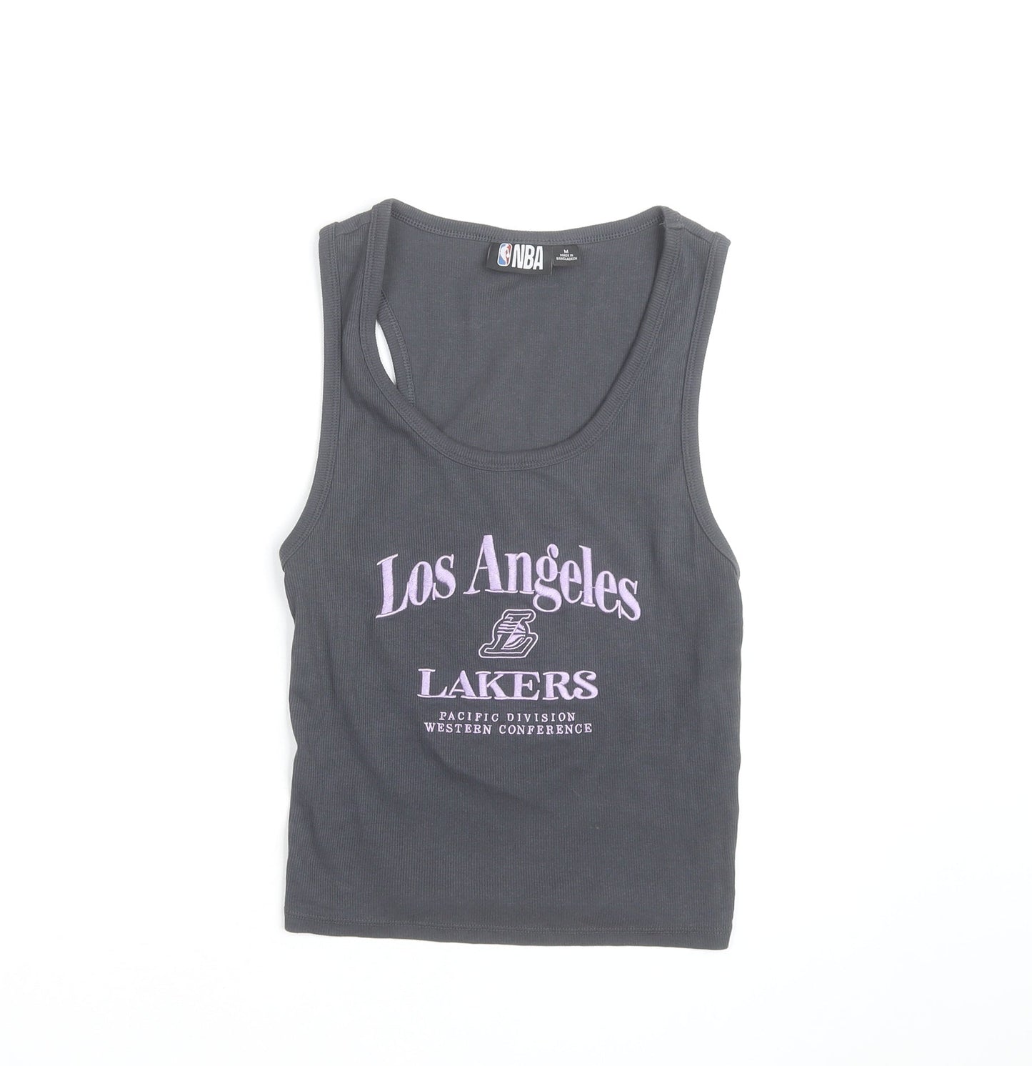 NBA Women’s Black Los Angeles Lakers Cropped Tank Top Size M