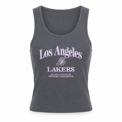 NBA Women’s Black Los Angeles Lakers Cropped Tank Top Size M