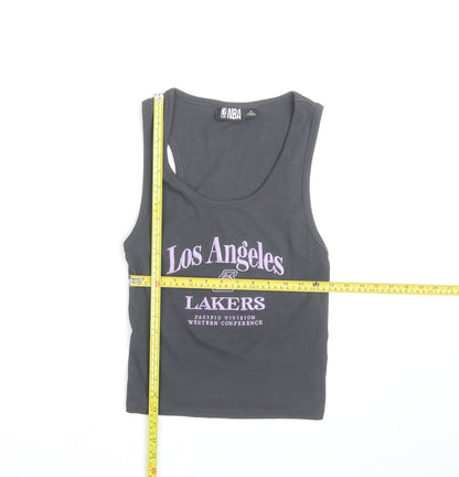 NBA Women’s Black Los Angeles Lakers Cropped Tank Top Size M