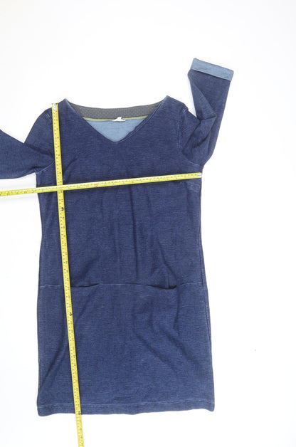 White Stuff Women's Blue Knee Length Shift Dress Size 12