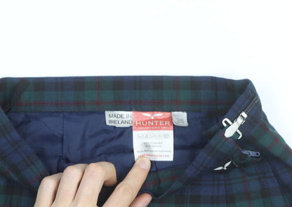 Hunter Women's Multicoloured Pleated Check Skirt Size 8