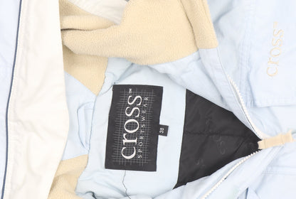 Cross Sportswear Women's Blue Ski Jacket Size 10 Hooded Waterproof