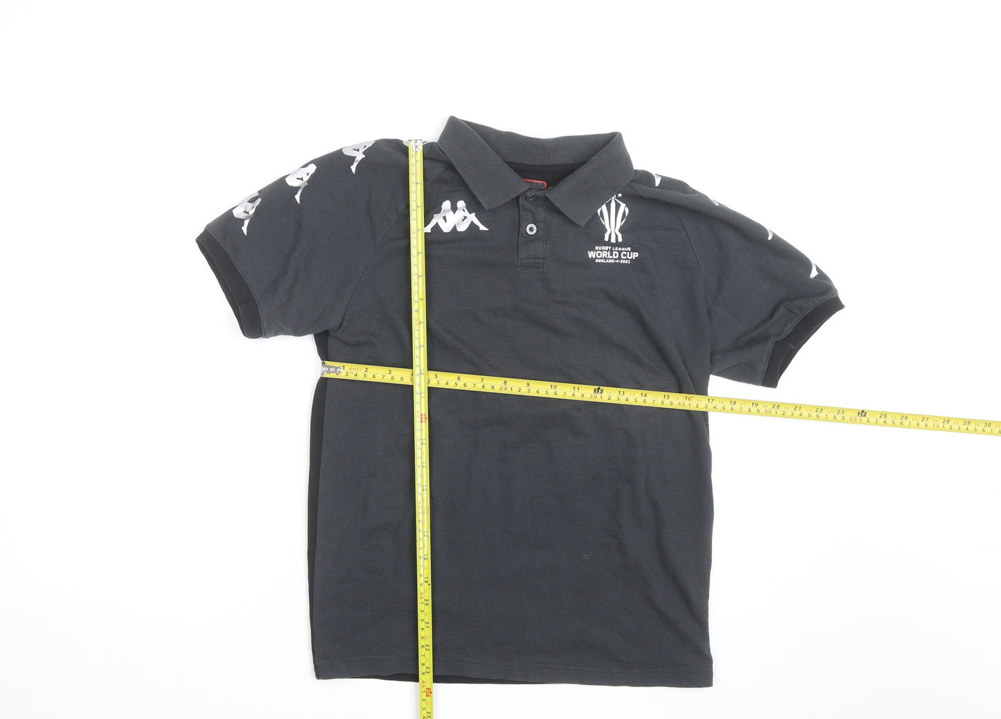 Kappa Men’s Black Rugby World Cup Polo Shirt Medium