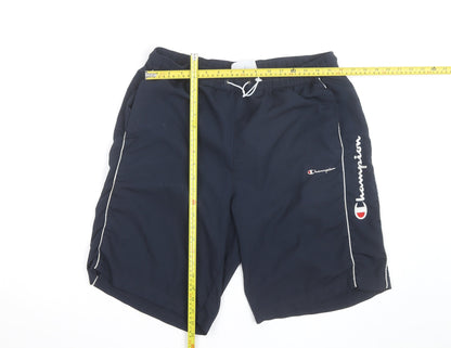 Champion Men's Blue XL Athletic Sweat Shorts with Logo