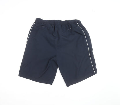 Champion Men's Blue XL Athletic Sweat Shorts with Logo