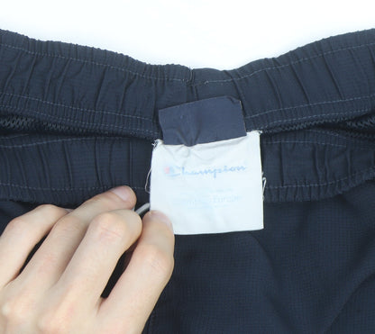 Champion Men's Blue XL Athletic Sweat Shorts with Logo