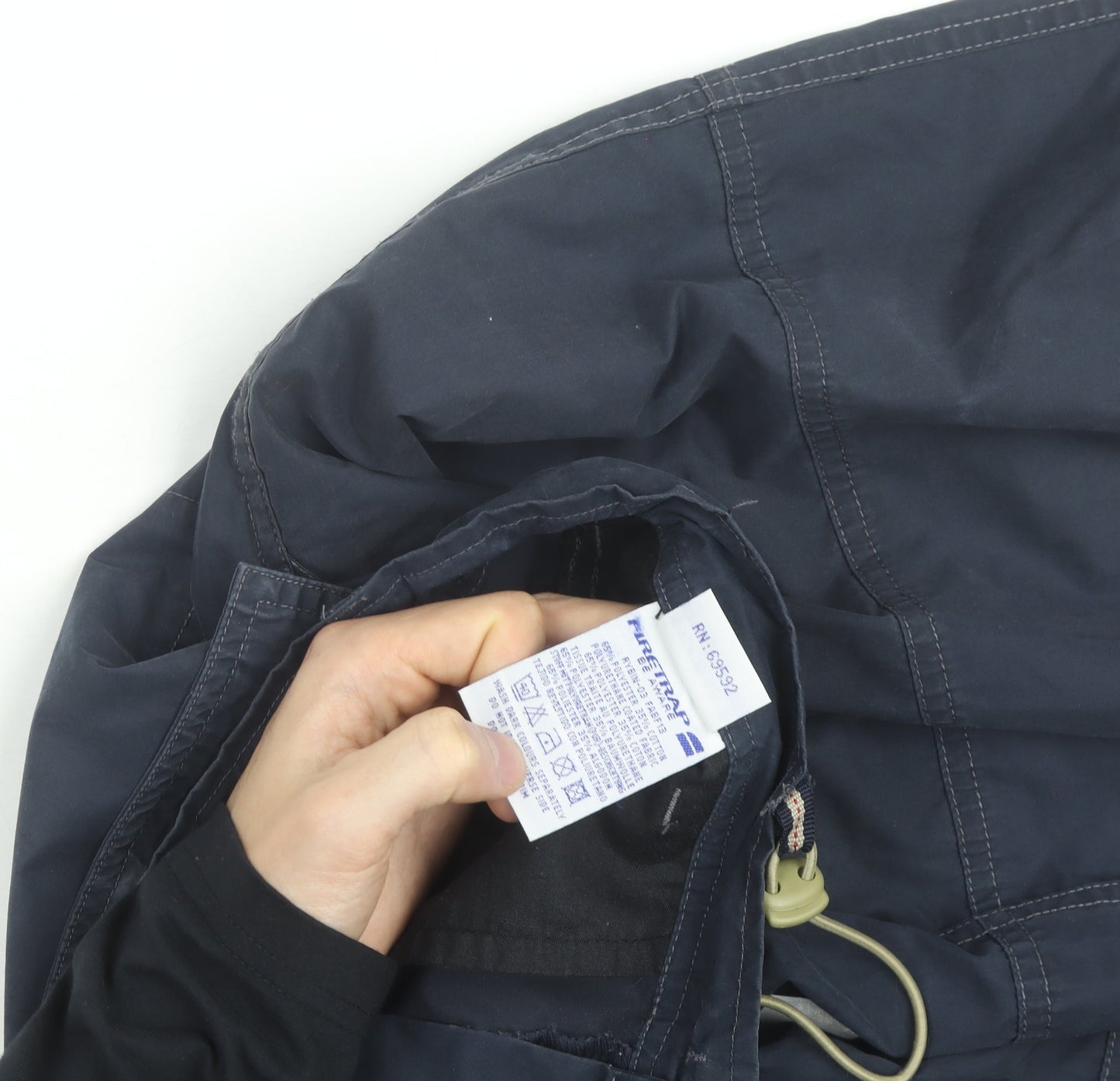 Firetrap Men’s Blue Cargo Trousers L 32x31 Cotton Drawstring