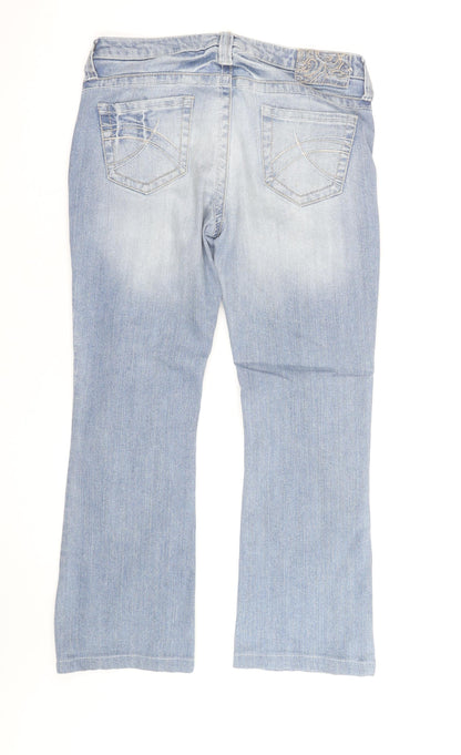 Colours of the World Women's Blue Bootcut Denim Jeans Size 14