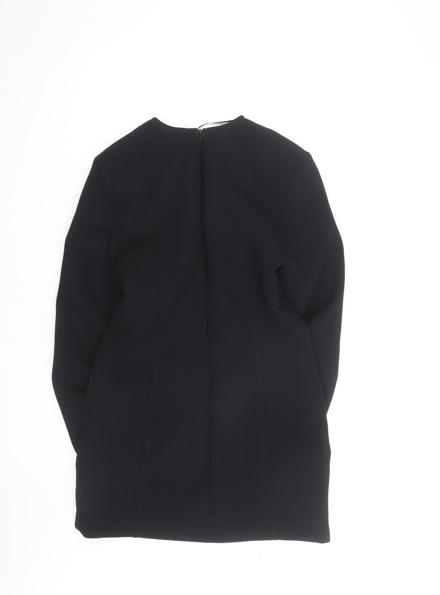 Zara Women's Black Long Sleeve V-Neck Tunic Blouse Size M