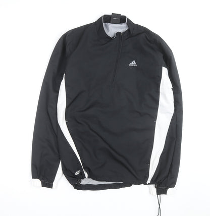 Adidas Men's Black s 1/2 Zip Windbreaker Track Jacket