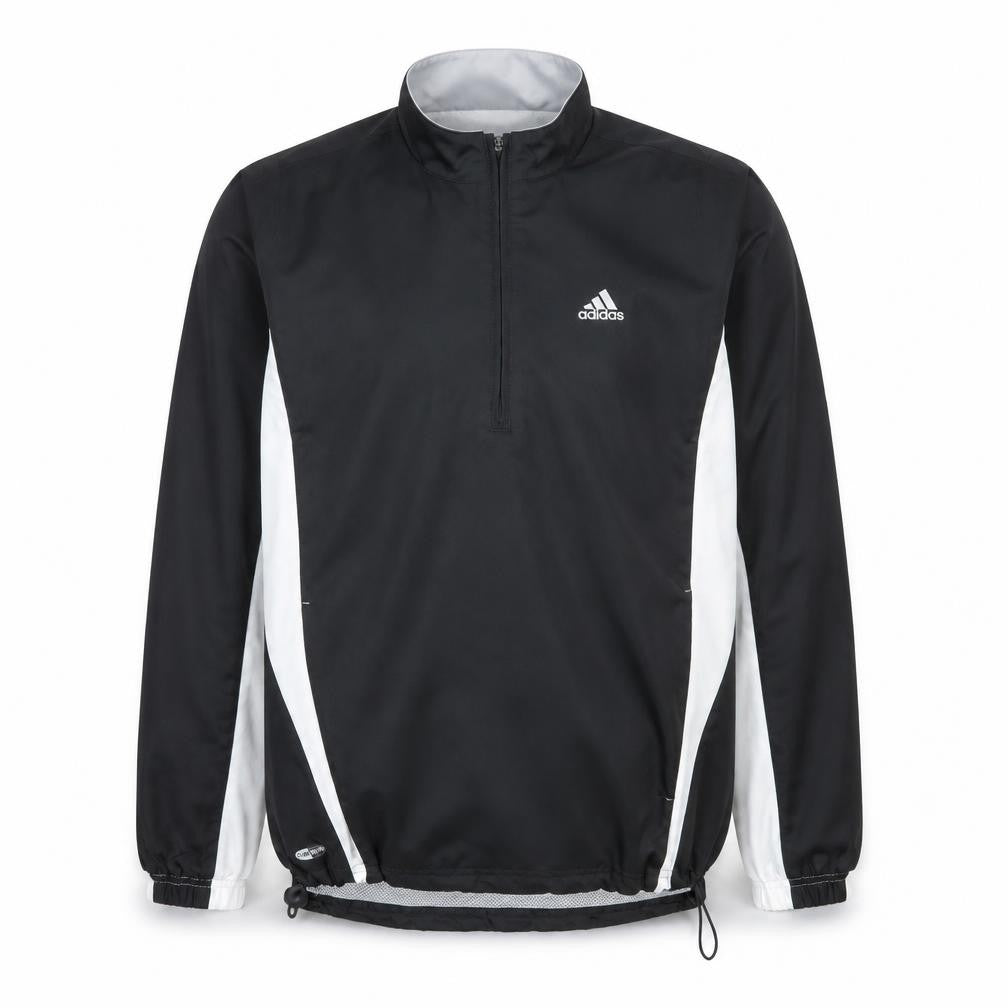 Adidas Men's Black s 1/2 Zip Windbreaker Track Jacket