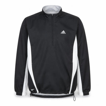 Adidas Men's Black s 1/2 Zip Windbreaker Track Jacket