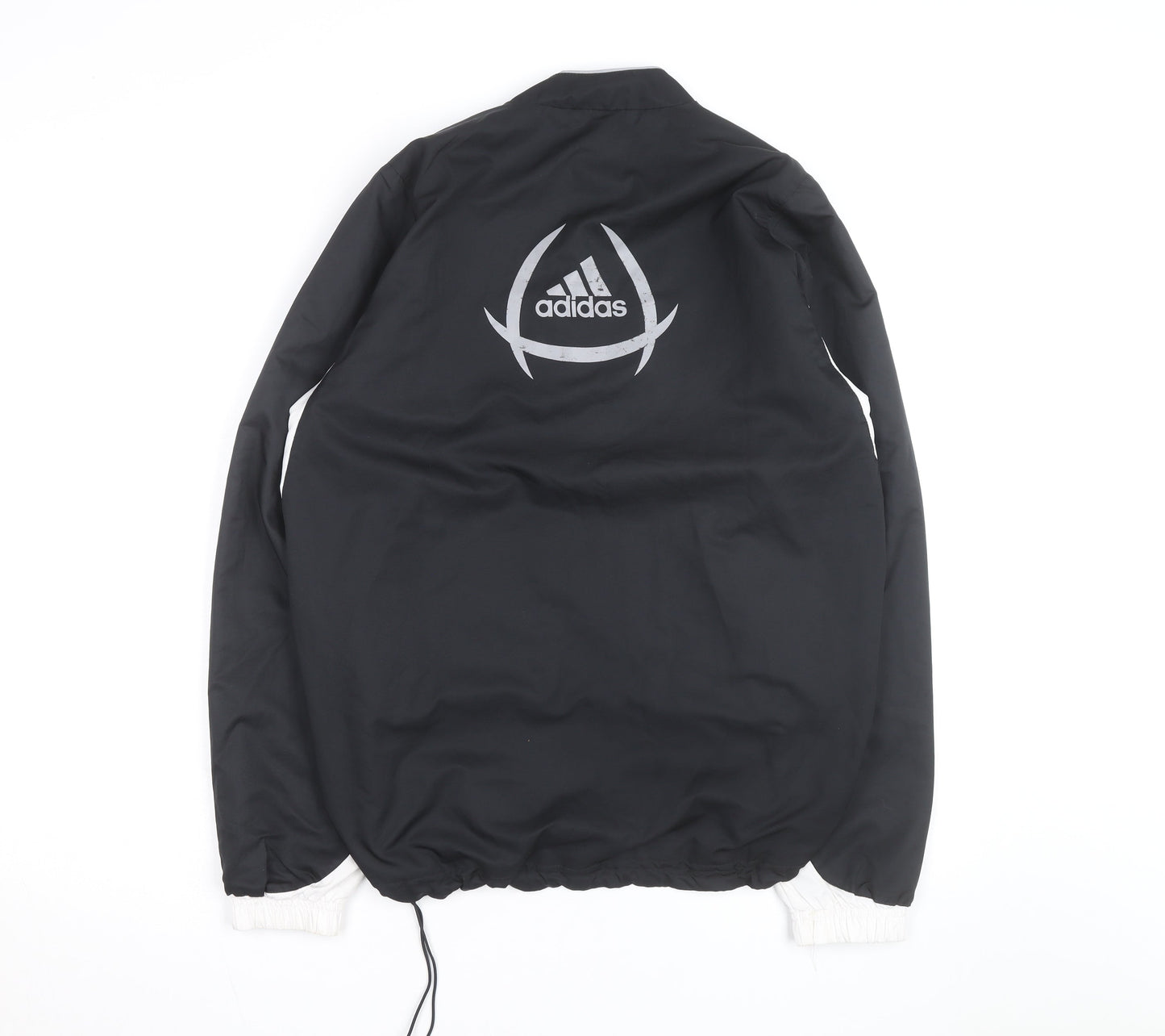 Adidas Men's Black s 1/2 Zip Windbreaker Track Jacket