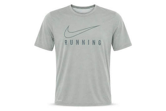 Nike Men's Grey Dri-FIT Running T-Shirt Size S Athletic Fit