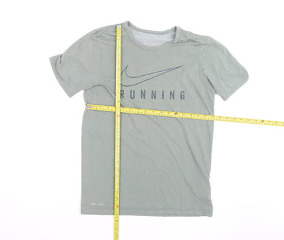 Nike Men's Grey Dri-FIT Running T-Shirt Size S Athletic Fit