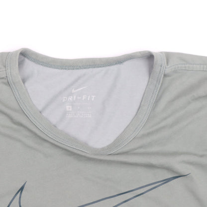 Nike Men's Grey Dri-FIT Running T-Shirt Size S Athletic Fit
