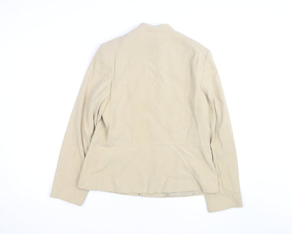 Phase Eight Women Beige Size 12 Softshell Zip Jacket
