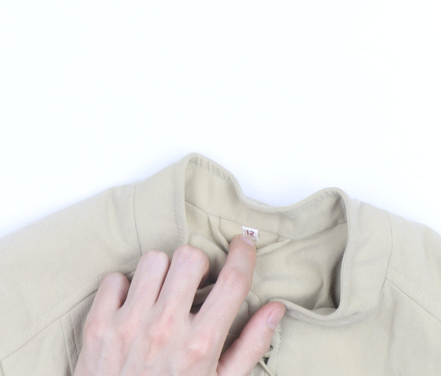 Phase Eight Women Beige Size 12 Softshell Zip Jacket