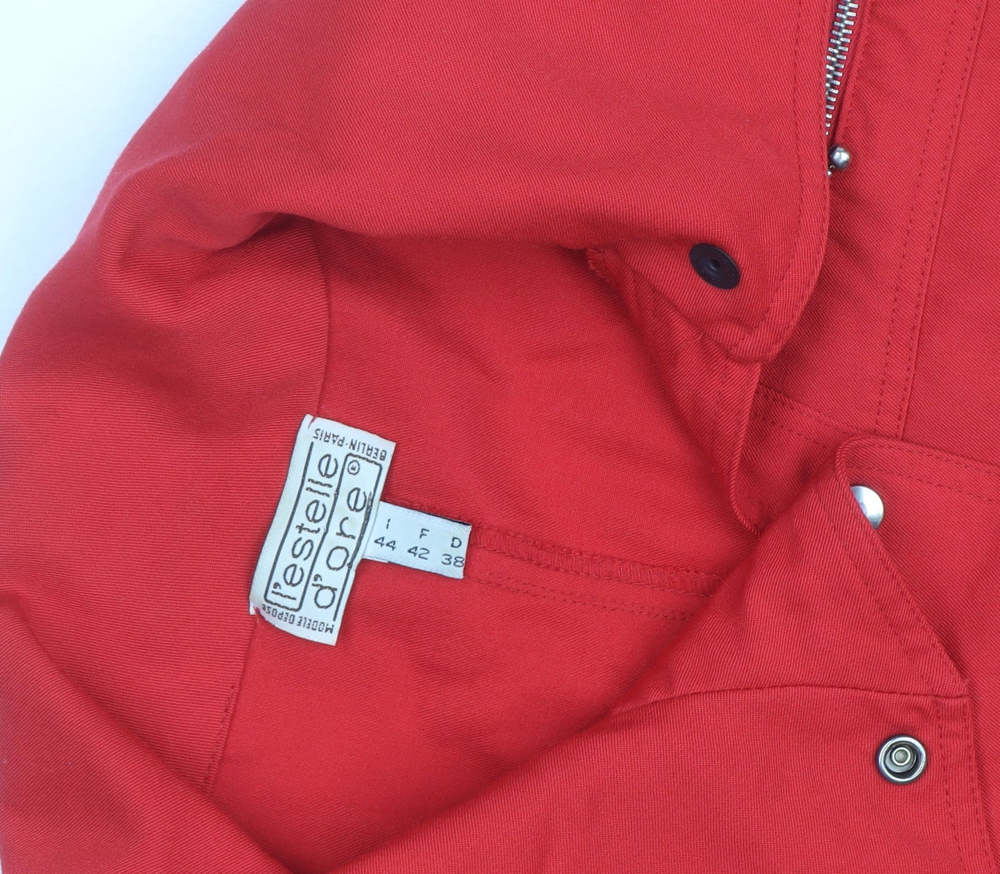 Estelle d’ore Women’s Red Cotton Collared Shirt Dress Size 10