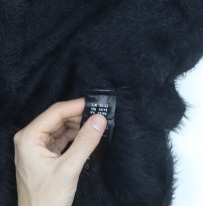 Simply Be Women’s Black Fuzzy V-Neck Long Sleeve Cardigan Size 20