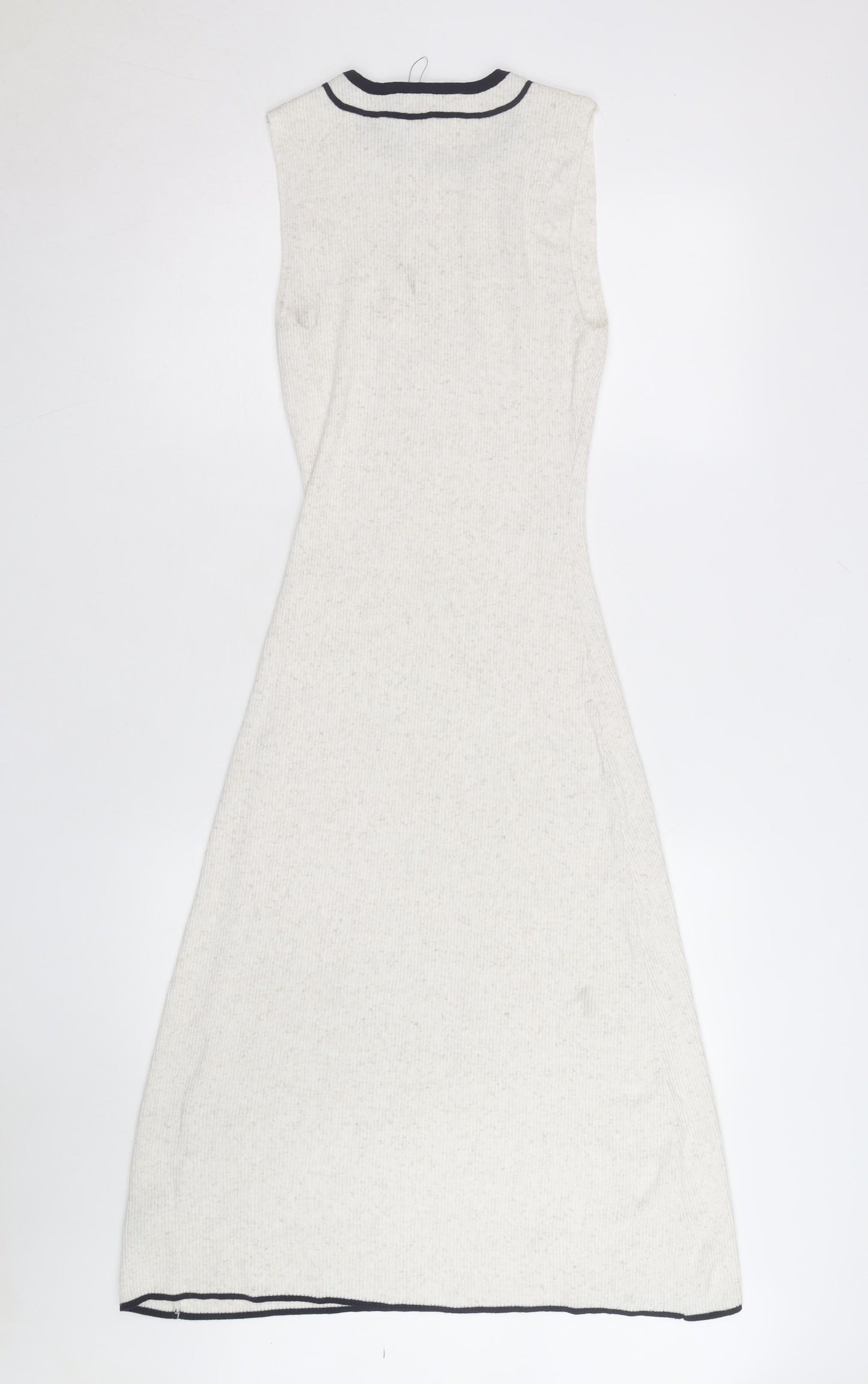 Marks and Spencer Women’s Ivory Knit A-Line Midi Sleeveless Dress M