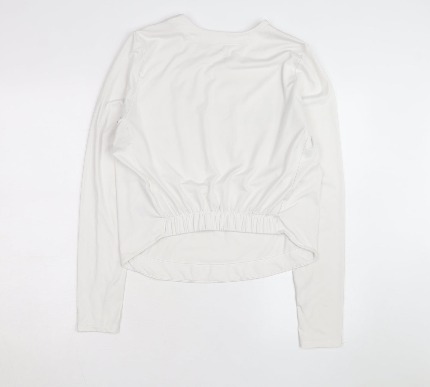 Nike Men's White Dri-Fit Long Sleeve Athletic Top L