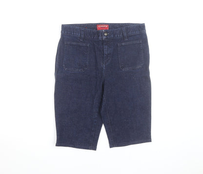 Chaps Men Blue Denim Chino Shorts Medium Regular Fit