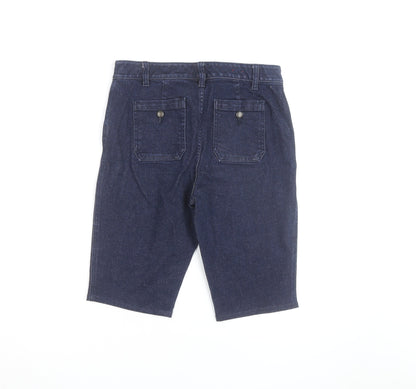 Chaps Men Blue Denim Chino Shorts Medium Regular Fit