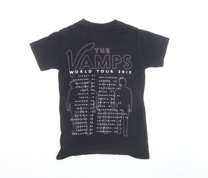Gildan Men's Black The Vamps World Tour 2015 Band T-Shirt Size S