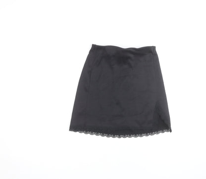 H&M Divided Women's Black Short Lace Hem Skirt Size 2XS
