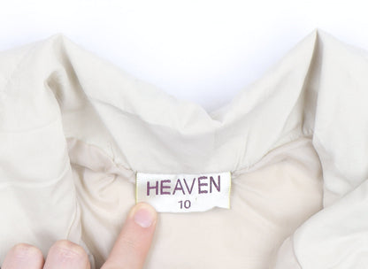 Heaven Women's Beige Size 10 Lightweight 1/2 Zip Anorak Jacket