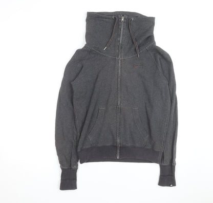 Nike Men's Grey Full Zip Hoodie Size S High Neck Sportswear