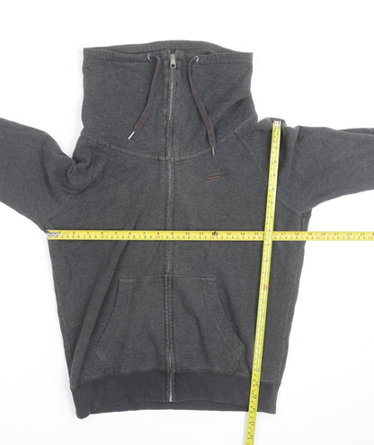 Nike Men's Grey Full Zip Hoodie Size S High Neck Sportswear