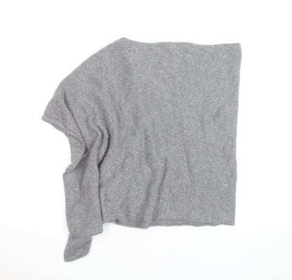 Jigsaw Women’s Grey Cashmere Cape Jumper One Size Relaxed Fit