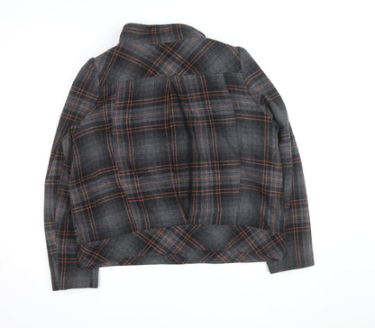 Be Beau Women's Grey Check Blazer Jacket Size 18 Lined Tweed Workwear