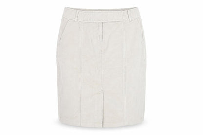 Evie Women Beige Corduroy Knee Length Straight Skirt Size 14
