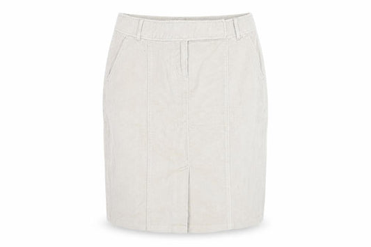 Evie Women Beige Corduroy Knee Length Straight Skirt Size 14