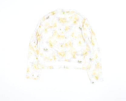 Golddigga Women’s Floral Zip Chiffon Blouse Size 12 Multicoloured