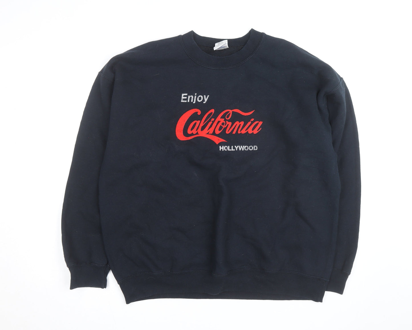 Gildan Men's Black XL Pullover Sweatshirt Enjoy California Graphic