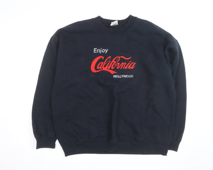 Gildan Men's Black XL Pullover Sweatshirt Enjoy California Graphic