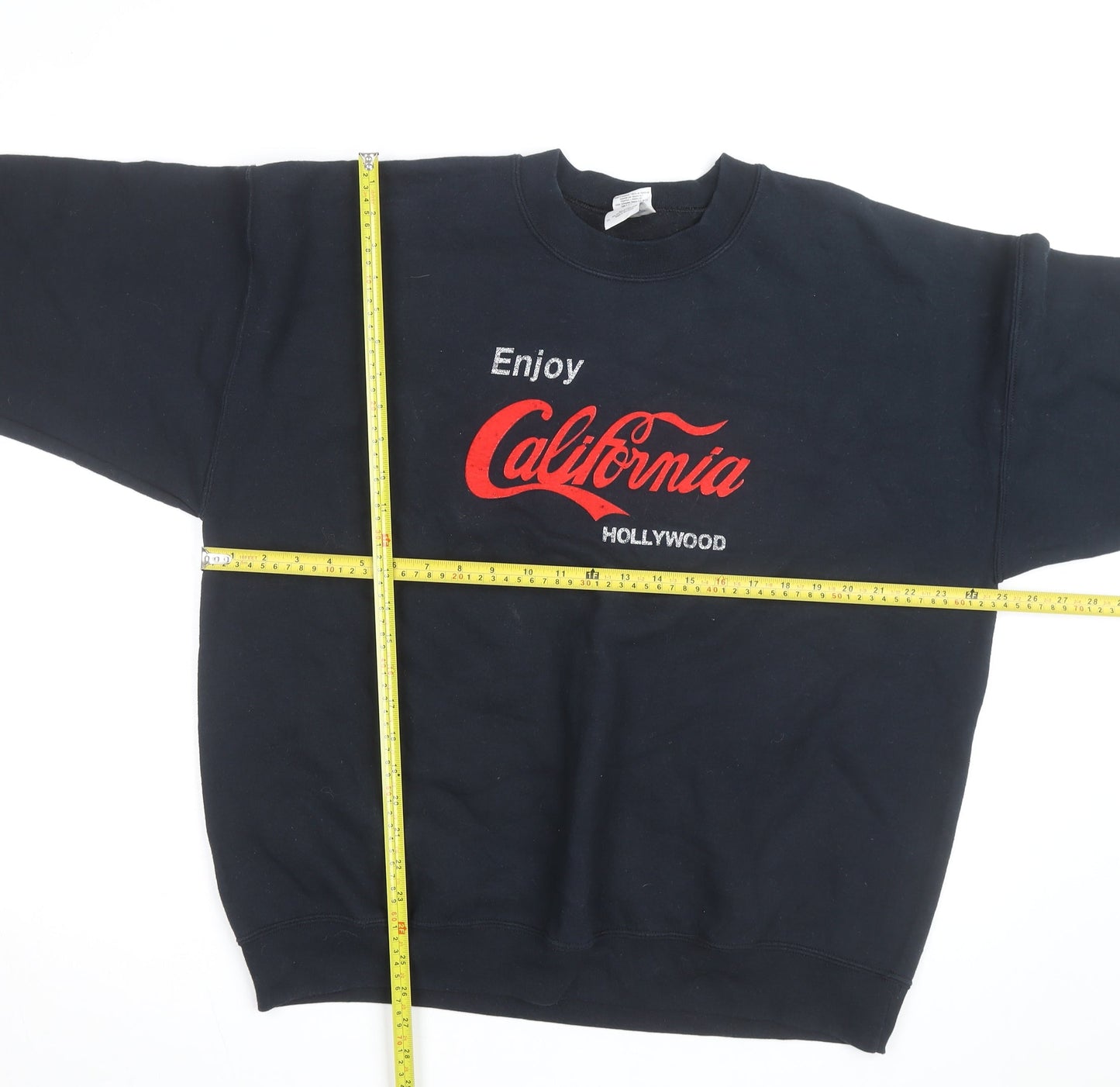 Gildan Men's Black XL Pullover Sweatshirt Enjoy California Graphic