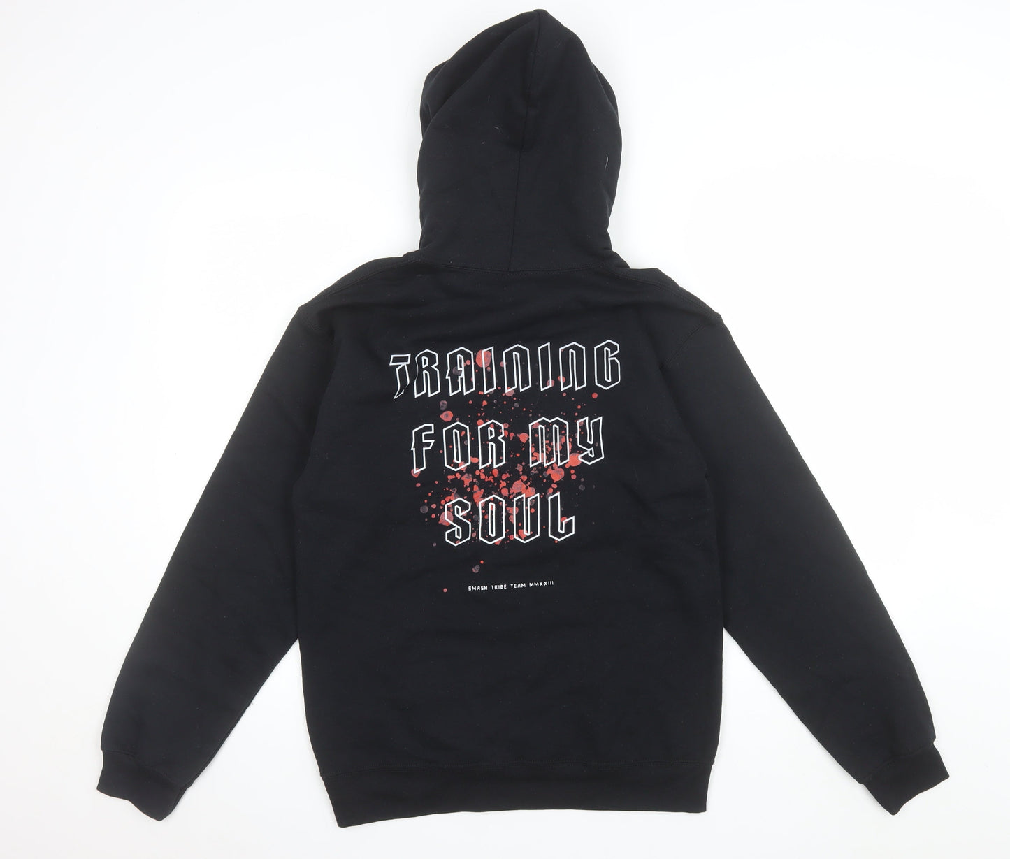 Gildan Men's Black Pullover Hoodie Size S Graphic Print Fleece