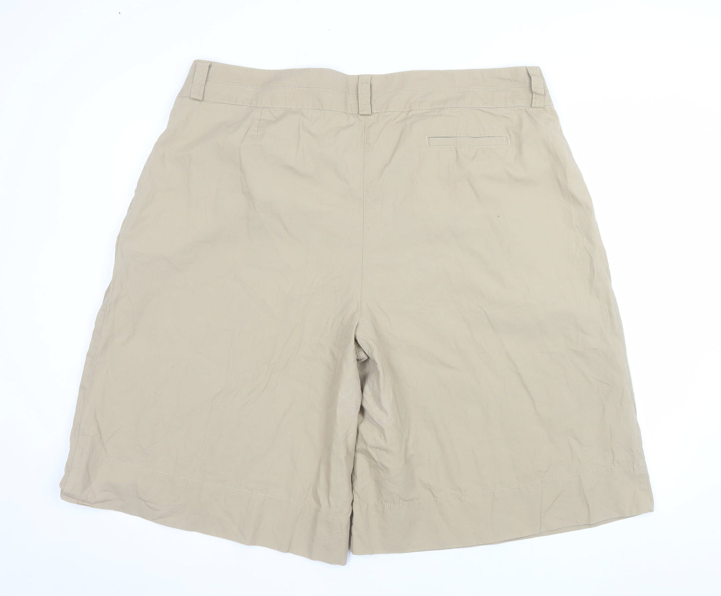 Marks and Spencer Women’s Beige Cotton Bermuda Shorts UK 22