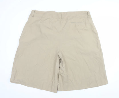 Marks and Spencer Women’s Beige Cotton Bermuda Shorts UK 22