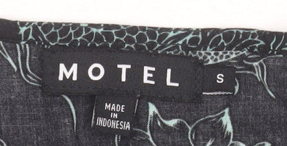 Motel Women’s Black Dragon Print Viscose Camisole Tank Top Size S