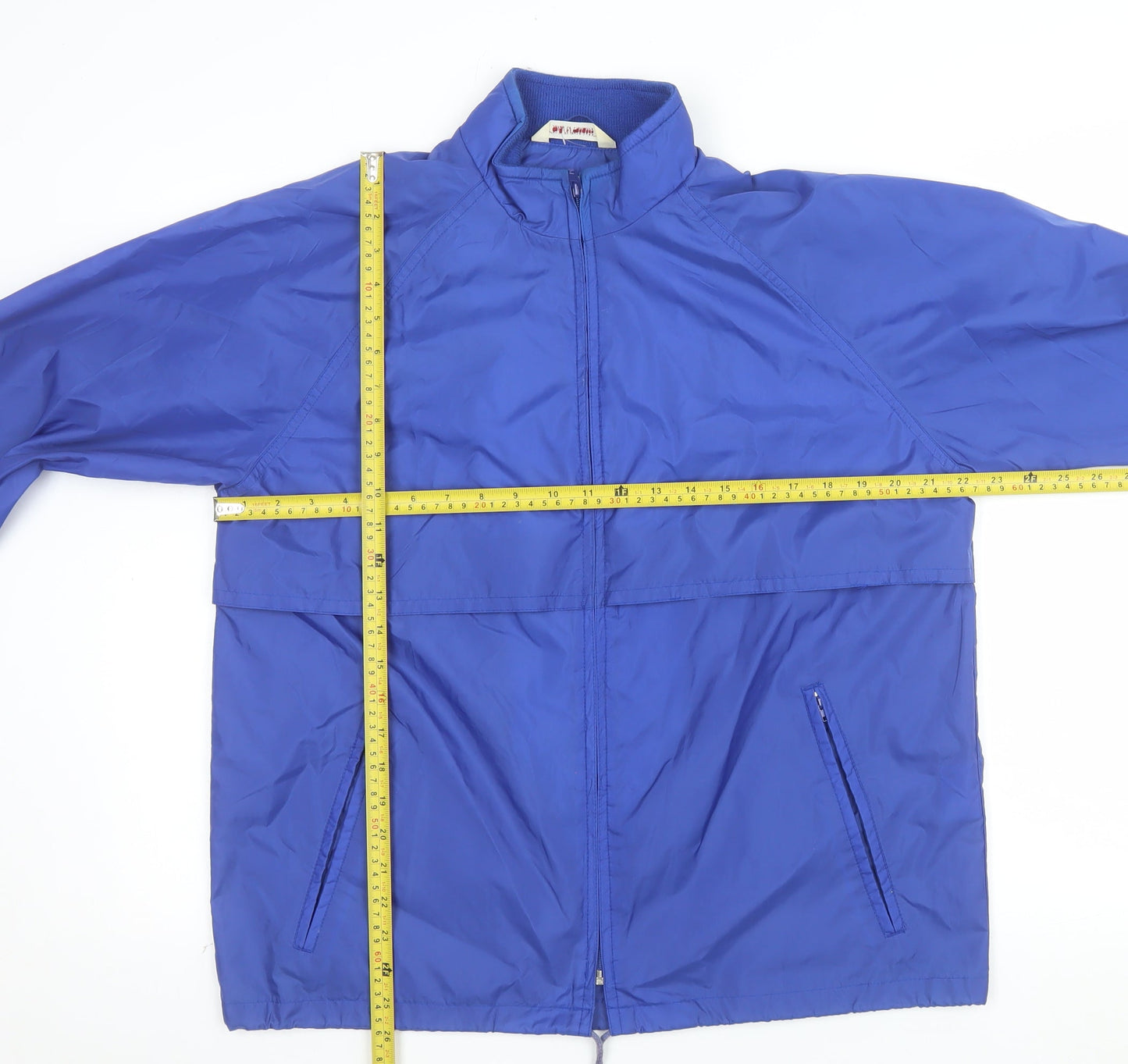 North Country Men’s Blue Nylon Windbreaker Jacket Size S