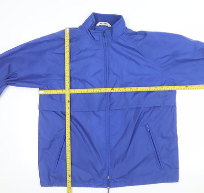 North Country Men’s Blue Nylon Windbreaker Jacket Size S